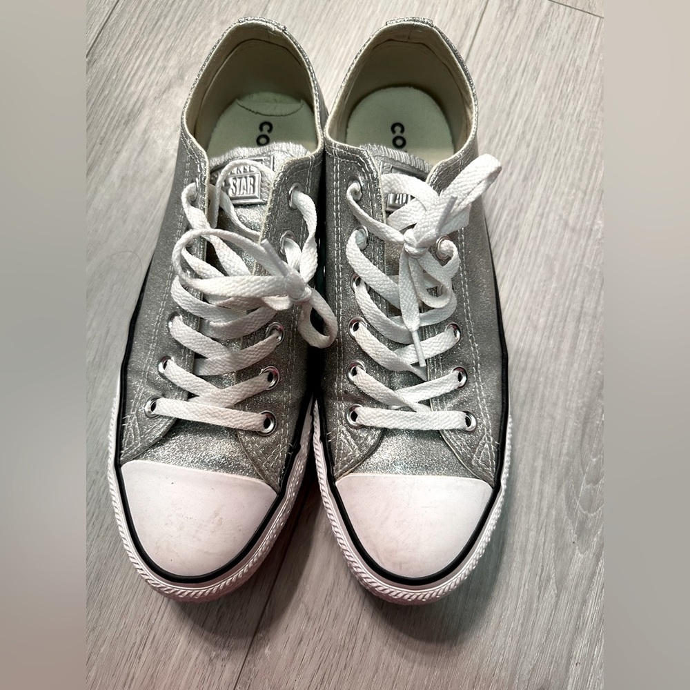 Converse chuck Taylor all star glitter silver sneaker